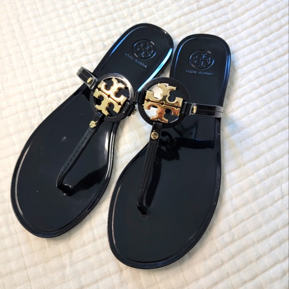 Tory Burch black Mini Miller Jelly Sandal